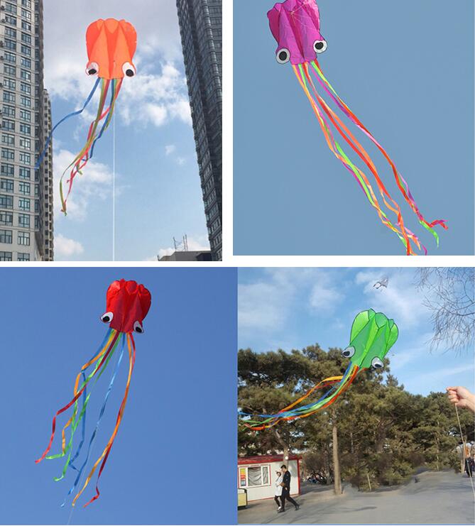 420CM New Octopus Shape Single Line Kite with Flying Tools Stunt Software Power Fun Outdoort Game Flying Kite Easy To Fly