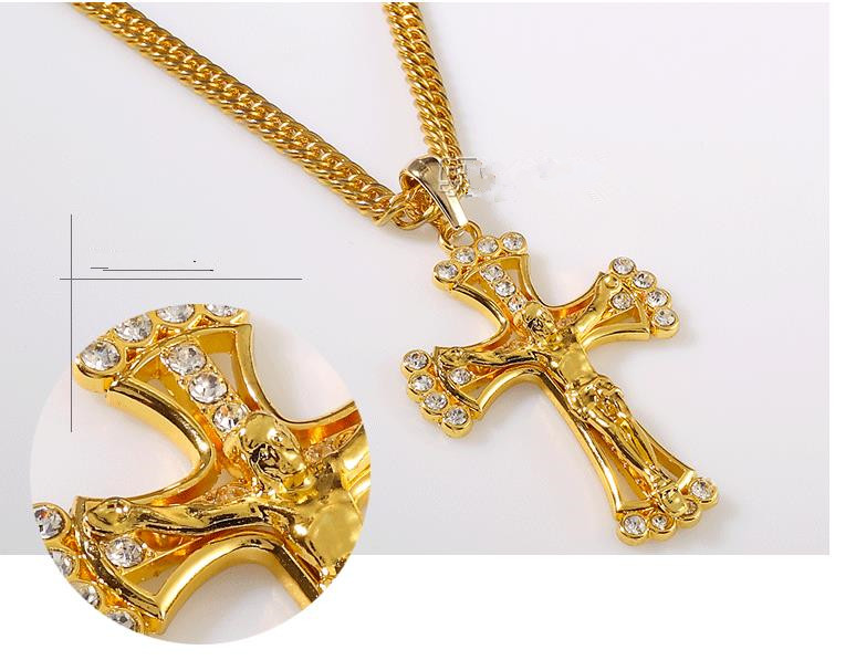 christain cross pendant necklace 18k gold plated diamond men women gift cross jewelry necklaces free shipping
christain cross pendant necklace 18k gold plated diamond men women gift cross jewelry necklaces free shipping