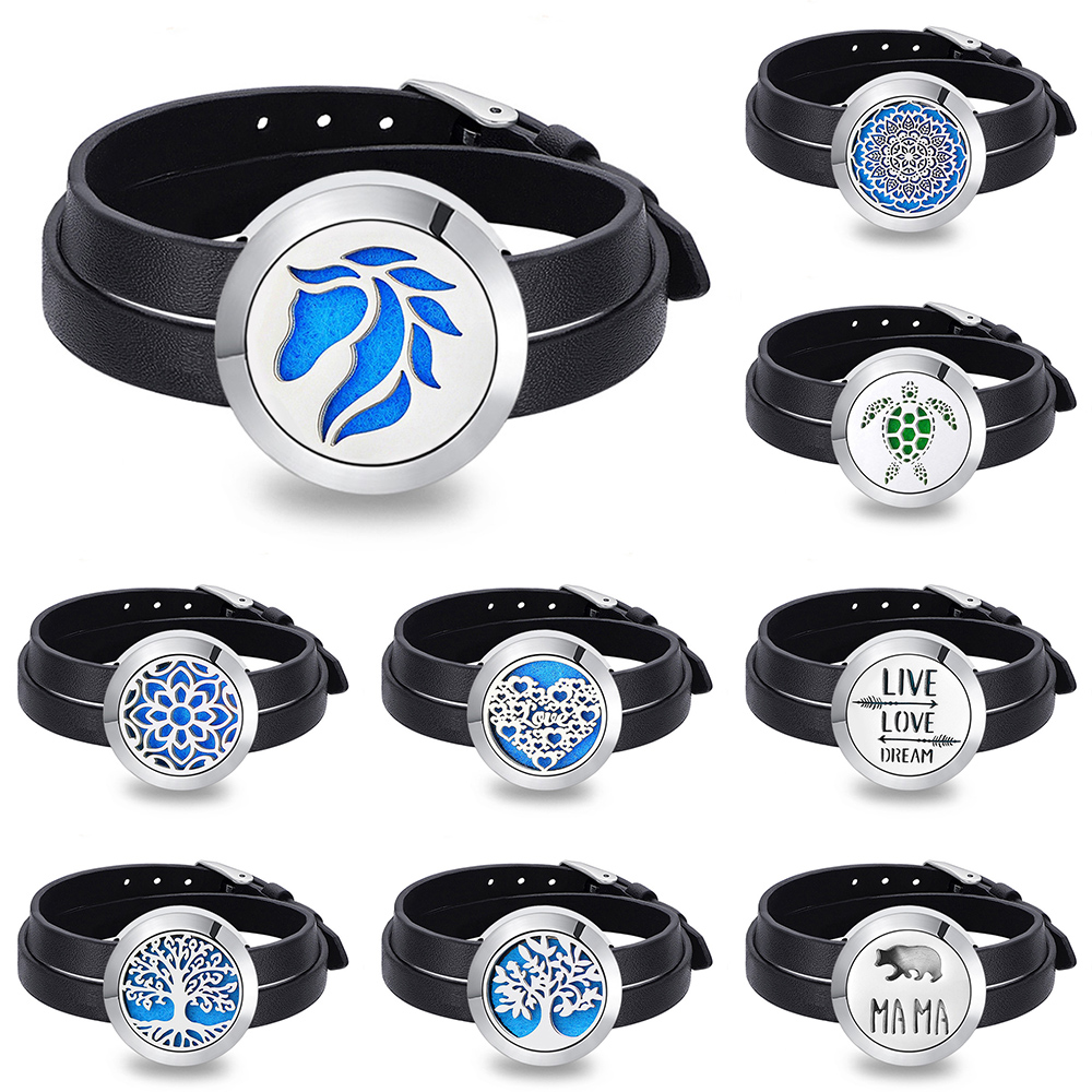 Free with Felt Pads! 316L stainless steel twist open 30mm essenital oil diffuser locket bracelet with leather design
Free with Felt Pads! 316L stainless steel twist open 30mm essenital oil diffuser locket bracelet with leather design