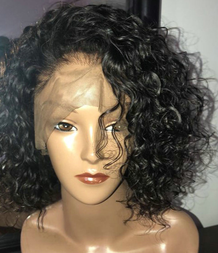 Water Wave Curly Bob Wig Lace Front Human Hair Wigs With Baby Brazilian Short hd For Black Women diva1