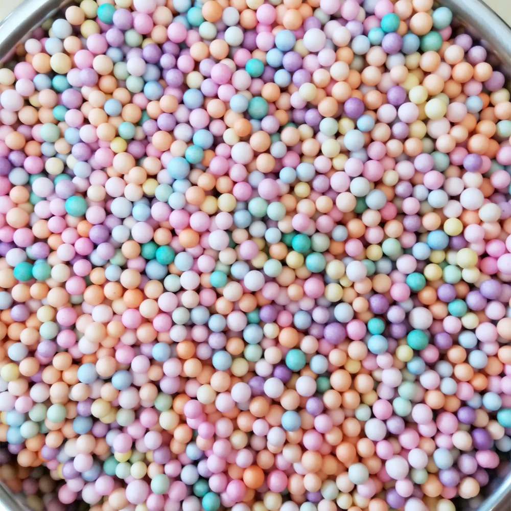 500g/bag Macarons Light Colours Pastel Foam Colorful Polystyrene Foam Balls Styrofoam Filler Mini Balls Crafts