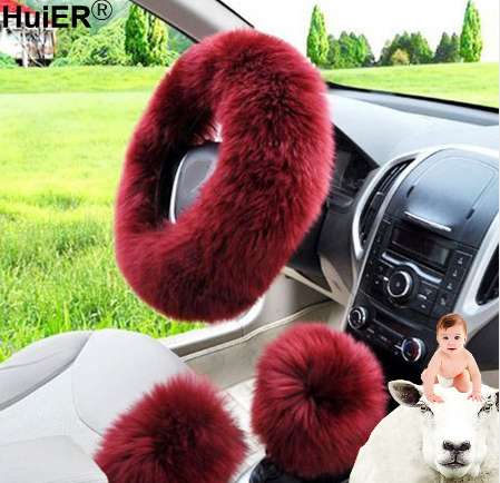 HuiER 3pcs/set Winter Car Steering-wheel Cover 7 Colors Long Australian Wool Heated Fur Genuine Leather Steering Wheel Cover
HuiER 3pcs/set Winter Car Steering-wheel Cover 7 Colors Long Australian Wool Heated Fur Genuine Leather Steering Wheel Cover