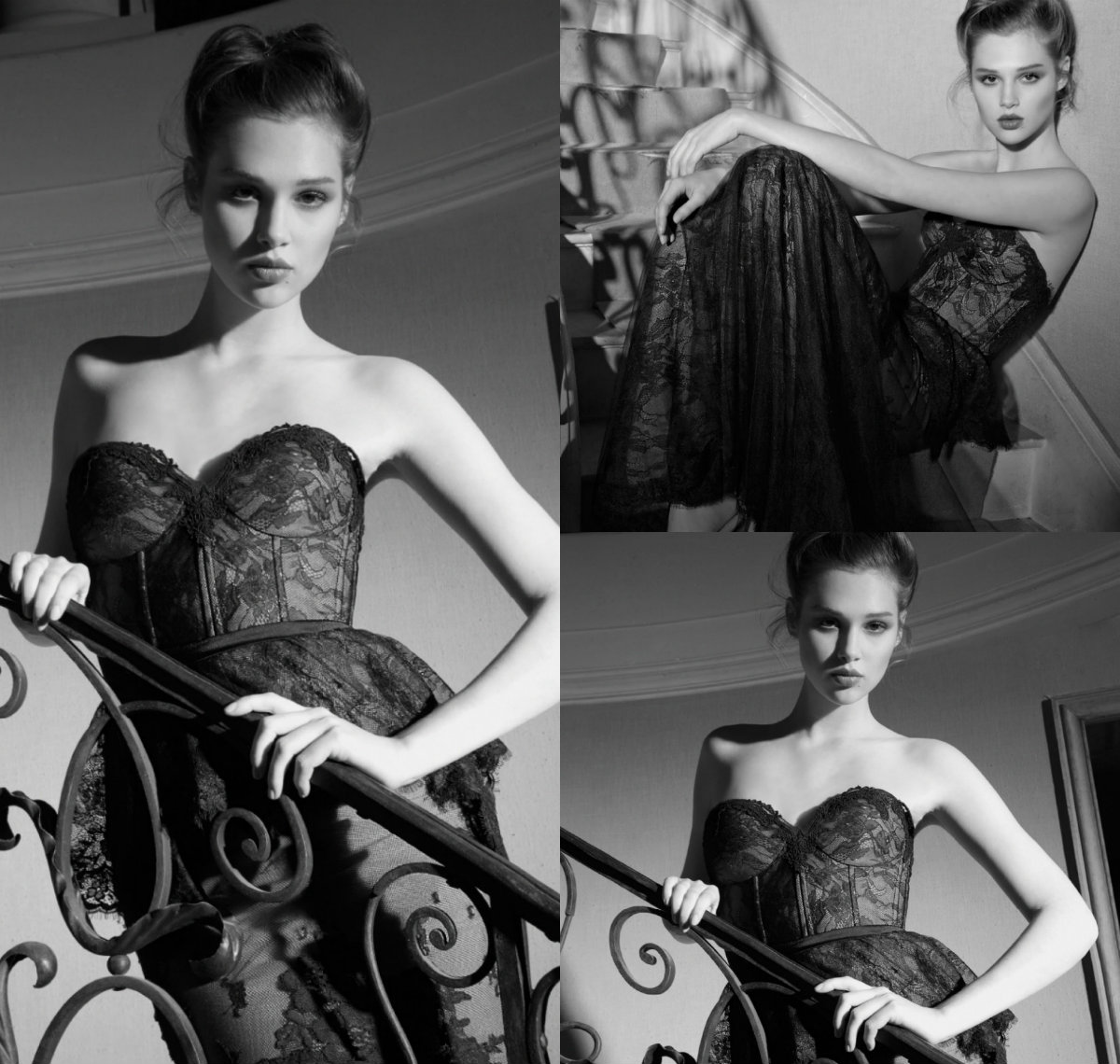 2019 Inbal Dror Black Gothic Wedding Dresses Sweetheart Lace Tiered Tulle Lace Applique Mermaid Wedding Gowns Sweep Train Boho Bridal Dress