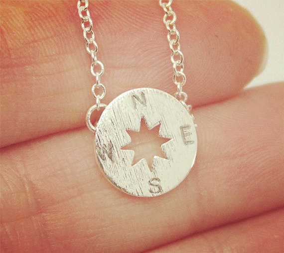 30PCS Gold Silver Tiny Small Compass Bracelets Simple North South Bracelets Coin Disc Circle Disk Direction Bracelets Coin Jewelry