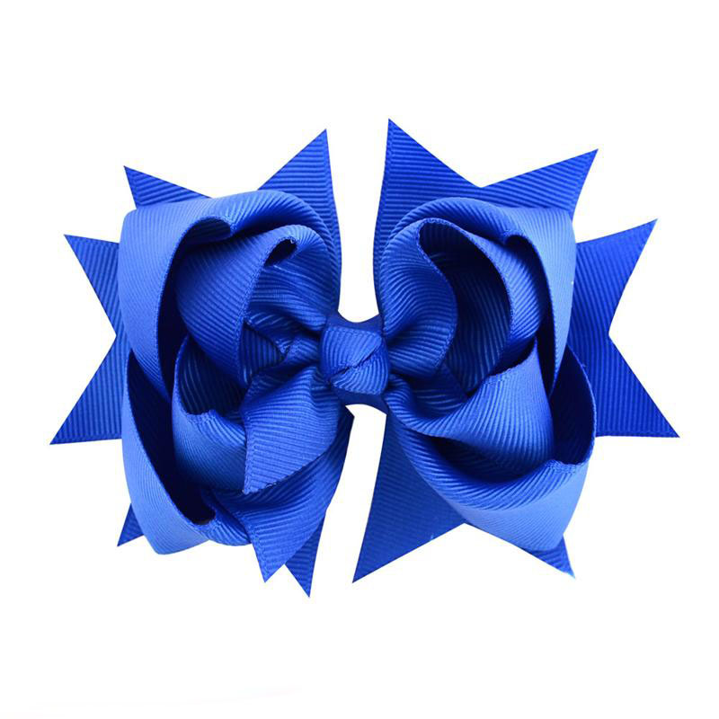 Baby Girls Boutique Hair Bows Accessories Hair Pins Solid Grosgrain Ribbon Bow With Clip Children Kids 3 layers Bow Hair Accessories