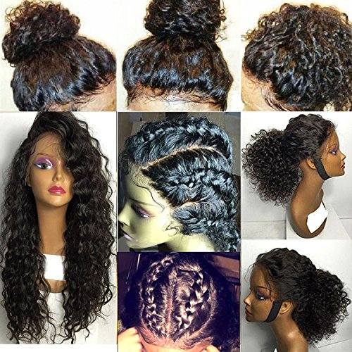 Glueless Deep Wave HD full Lace Wig Pre Plucked Brazilian full Lace Front Wigs Human Hair natural 150% Density water wave