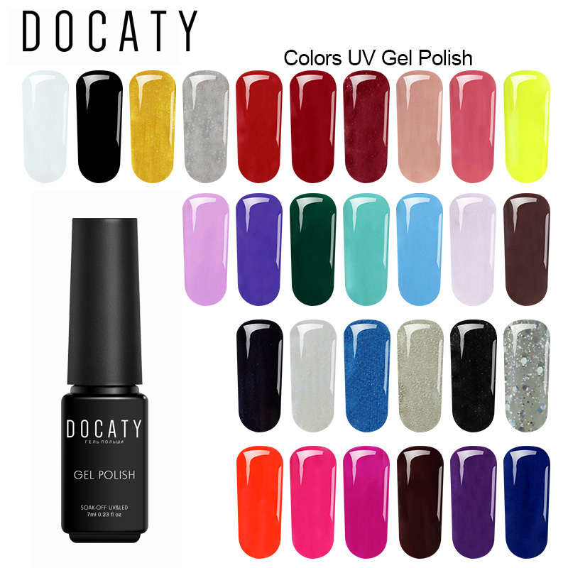 Docaty Gel Varnish 7ML Pure Colors UV Gel Nail Polish Vernis Semi Permanent for Maincure UV Primer Nail Art Set Poly, 39
Docaty Gel Varnish 7ML Pure Colors UV Gel Nail Polish Vernis Semi Permanent for Maincure UV Primer Nail Art Set Poly, 39