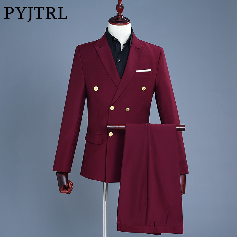 PYJTRL Brand 2018 Wine Red Groom Tuxedo Wedding Singer Suits Double Breasted Slim Fit Suit Prom Dresses Fashion Casual Suit Men, Chinese size
PYJTRL Brand 2018 Wine Red Groom Tuxedo Wedding Singer Suits Double Breasted Slim Fit Suit Prom Dresses Fashion Casual Suit Men, Chinese size