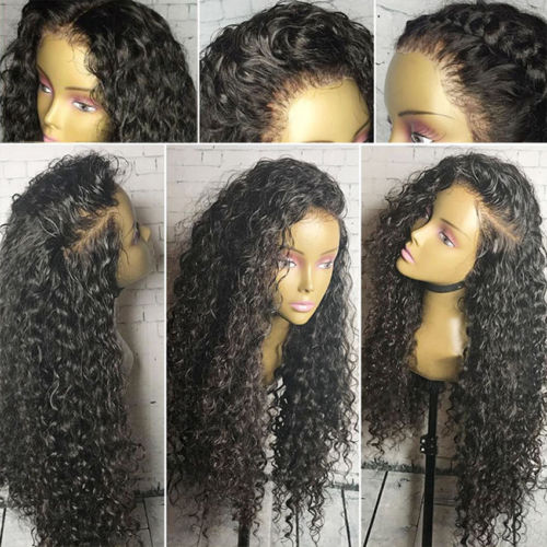 African american 360 Lace frontal Human Hair Wigs curly Glueless 150% Brazilian Remy Virgin Lace Front Diva1
