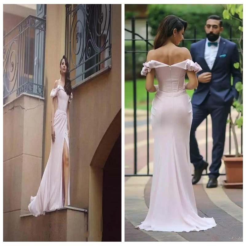 2018 Sweetheart Slim Pink Mermaid Prom Dresses Elegant Short Sleeves Side Split Red Carpet Dress Floor Length Formal Occasion Evening Gowns, Silver
2018 Sweetheart Slim Pink Mermaid Prom Dresses Elegant Short Sleeves Side Split Red Carpet Dress Floor Length Formal Occasion Evening Gowns, Silver