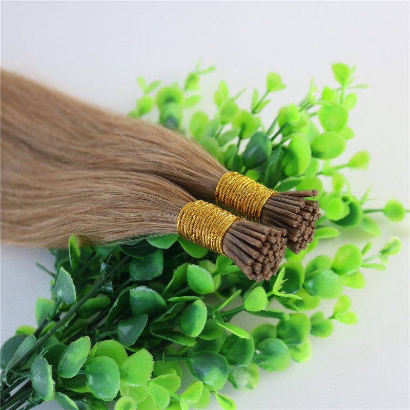 Strawberry Blonde #27 Stick-tip Extensions Brazilian Human Hair 100Strands 100gram Straight Keratin I-tip Human Hair Extensions