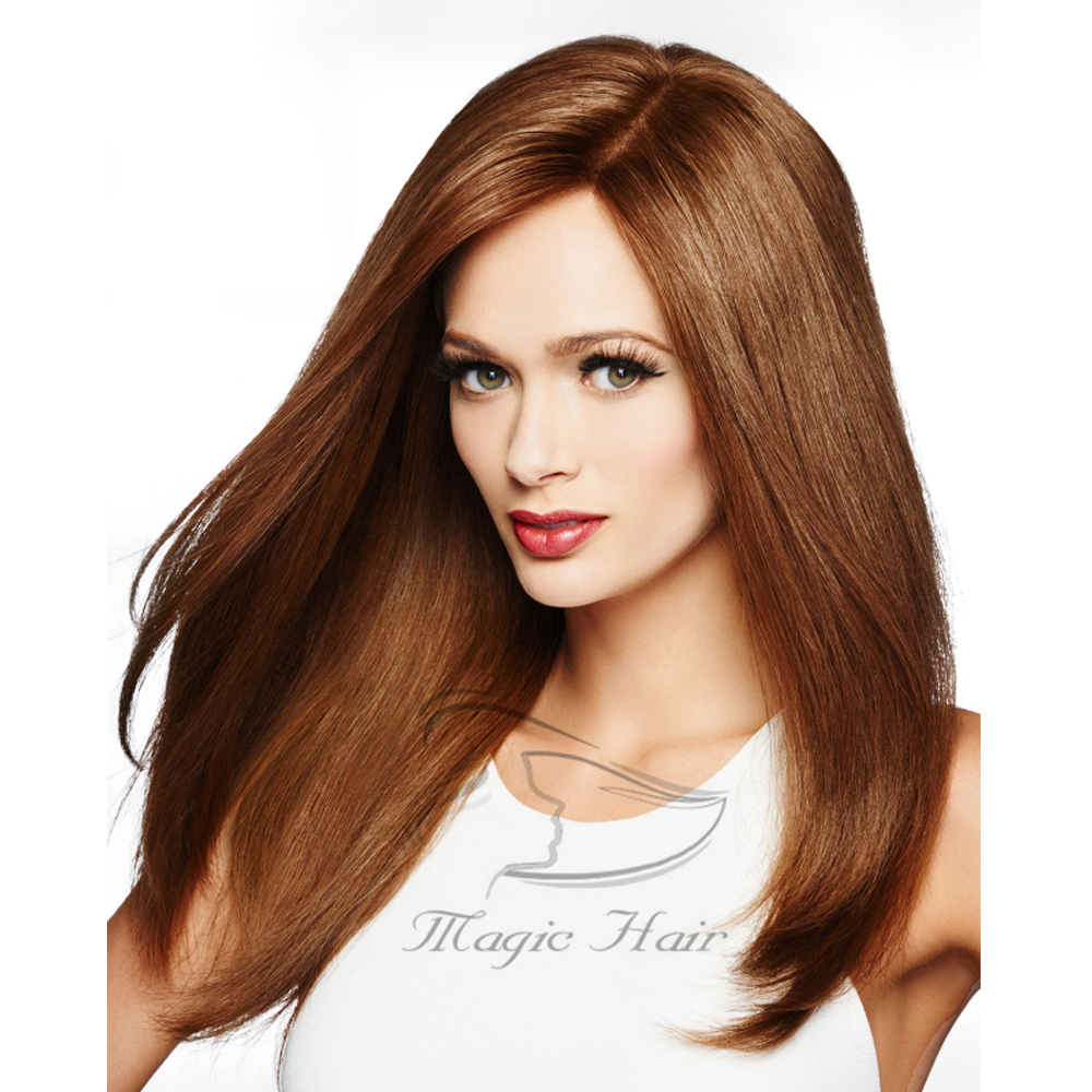 6# Glueless Full Lace Human Wigs with Baby Hair 150 Density high quality Brazilians Brown straight Pre Plucked lace front human Hair Wig