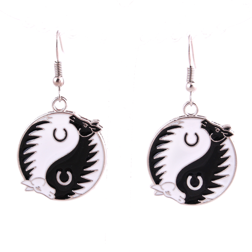 HORSE Yin Yang Earring Zinc Alloy Rhodium Plated Tao Yinyang Enameled Horses Amulet Hooking Earring Jewelry Free Shipping, Golden
HORSE Yin Yang Earring Zinc Alloy Rhodium Plated Tao Yinyang Enameled Horses Amulet Hooking Earring Jewelry Free Shipping, Golden
