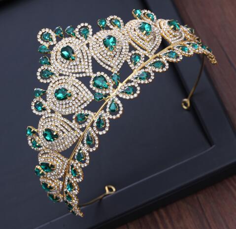 3 colors wedding crown Pearls Rhinestone Bridal Hair Accessorie fascinator Crown Tiara Zapatos de las novias blancos Coronas de la boda