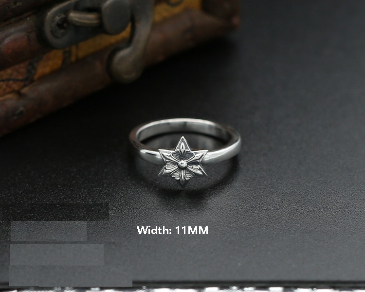 925 sterling silver vintage jewelry antique silver brand American hand-made designer star rings for women