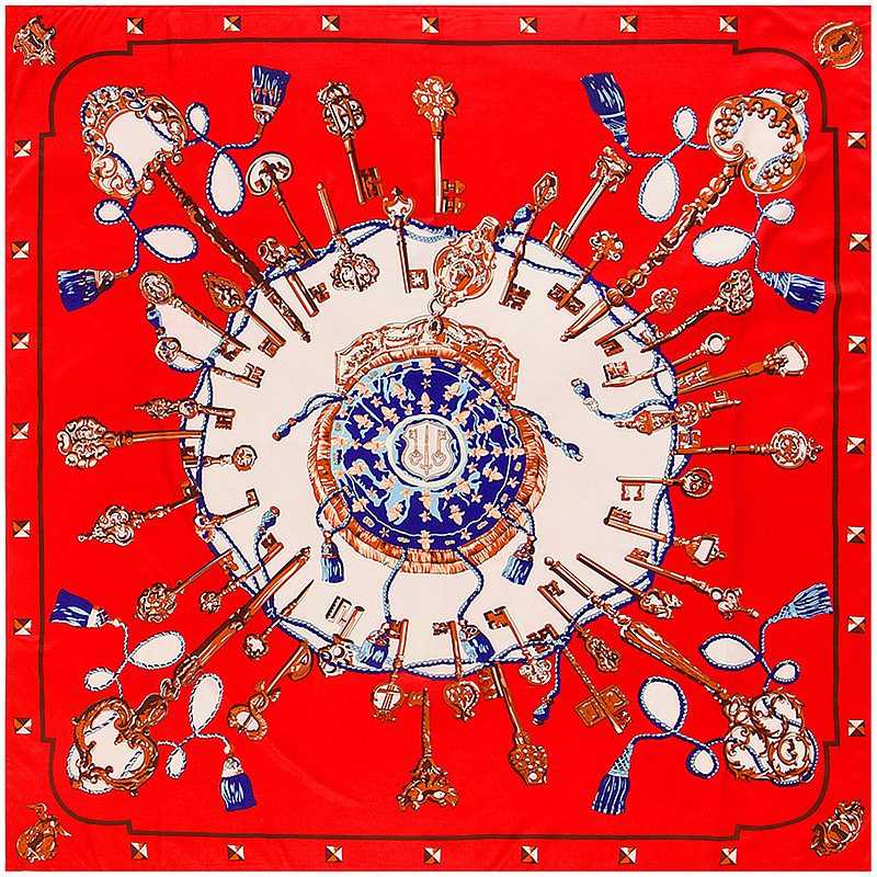 New Twill Silk Scarf Women Spain Chain Silk Foulard Square Scarves Lady Bandana Large Wraps Female Hijab Shawl Neckerchief 130cm*130CM
New Twill Silk Scarf Women Spain Chain Silk Foulard Square Scarves Lady Bandana Large Wraps Female Hijab Shawl Neckerchief 130cm*130CM