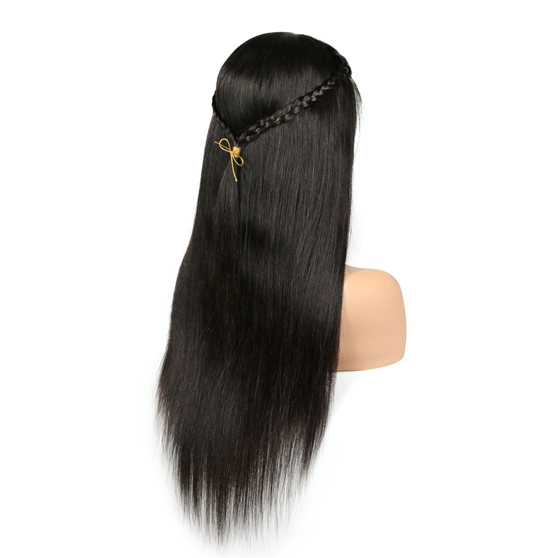 Brazilian Straight Hair Silk Base Lace Front Wigs Adjustable Pre Plucked Lace Frontal Human Hair Wigs Glueless Wigs Black Women Wholesale