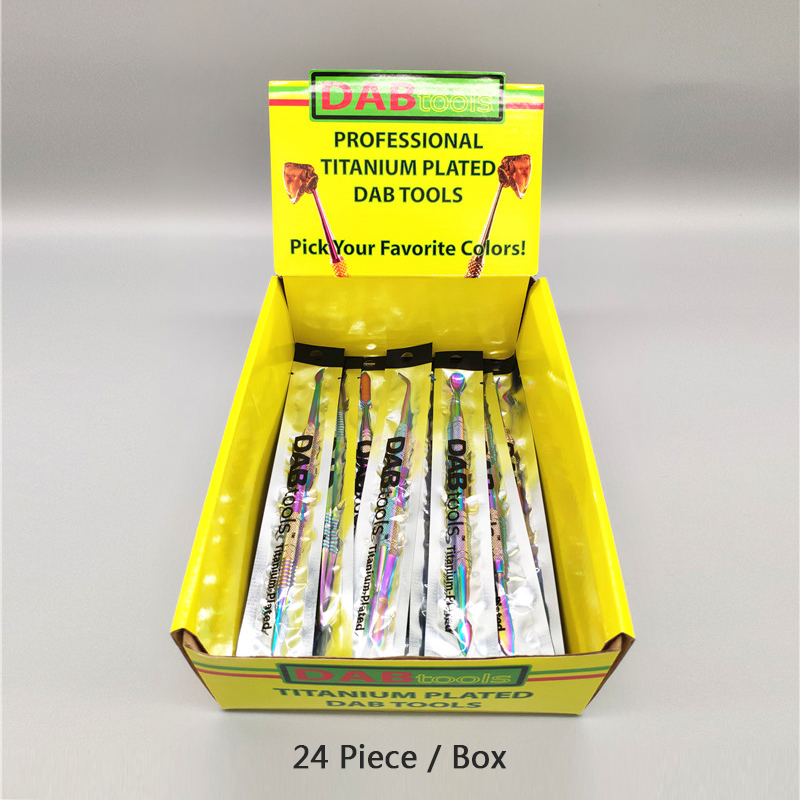 24 Piece/Box 10 Style 7 Inch Titanium Plated Dab tools Box Rainbow For Glass Bongs Water Pipes Quartz Banger
24 Piece/Box 10 Style 7 Inch Titanium Plated Dab tools Box Rainbow For Glass Bongs Water Pipes Quartz Banger