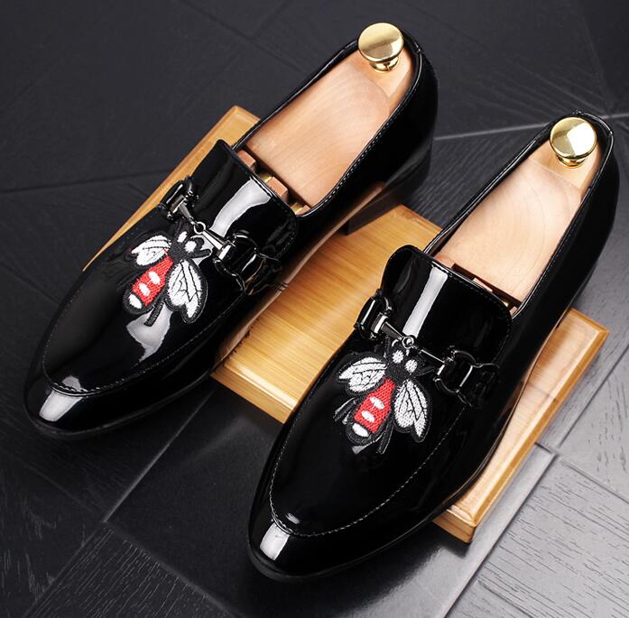 mens shoes bee Embroidery casual leather luxury designer social driving brand adult fashion dress moccasins men loafers, Black
mens shoes bee Embroidery casual leather luxury designer social driving brand adult fashion dress moccasins men loafers, Black