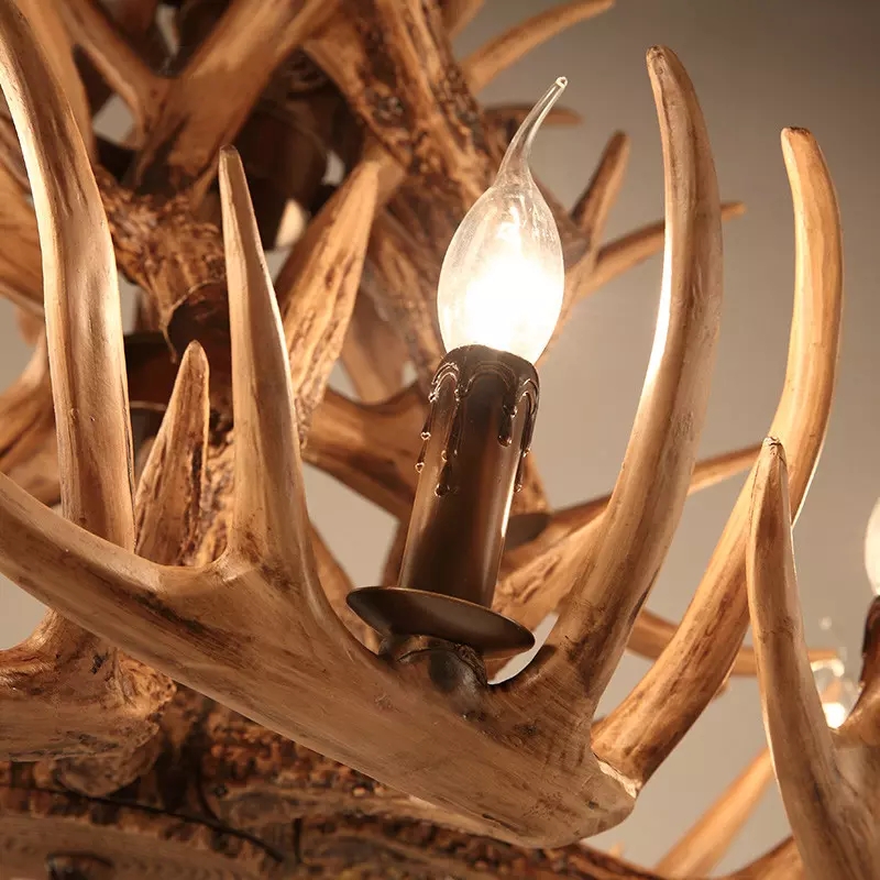 Antlers Resin Chandelier Lamp Modern LED Antler Chandelier Lustre Chandeliers E14 Vintage Lights Novelty Lighting pendant lights