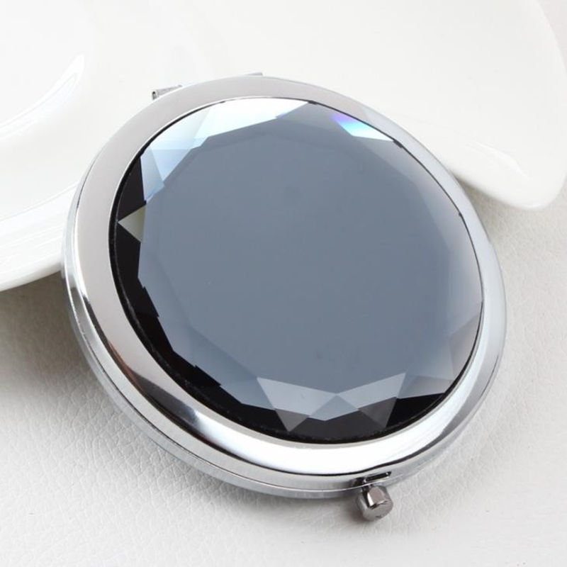 Pocket Mirror Crystal Diamond Handbag Compact Mirror Makeup Cosmetic Magnifying Mirror fast shipping F1279