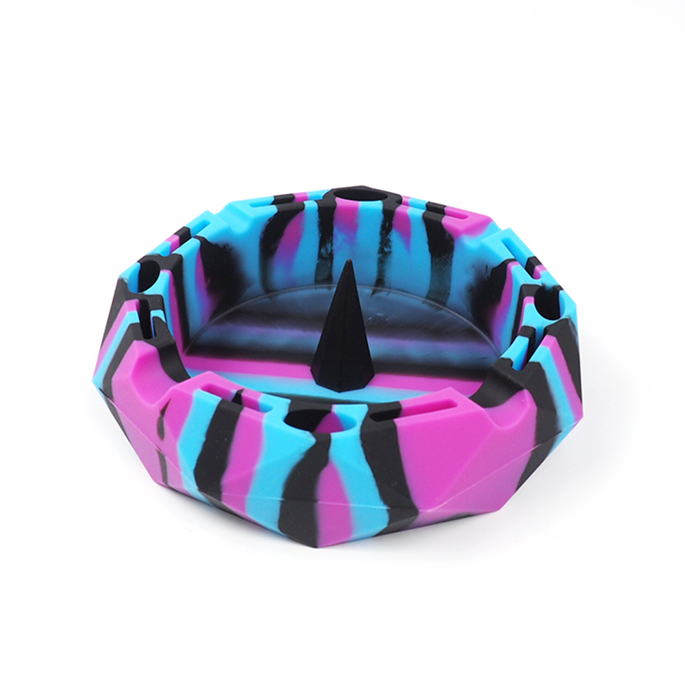Ashtrays Unbreakable Diamond Shape Silicone Smoking Ash Tray Colorful Household Smoke