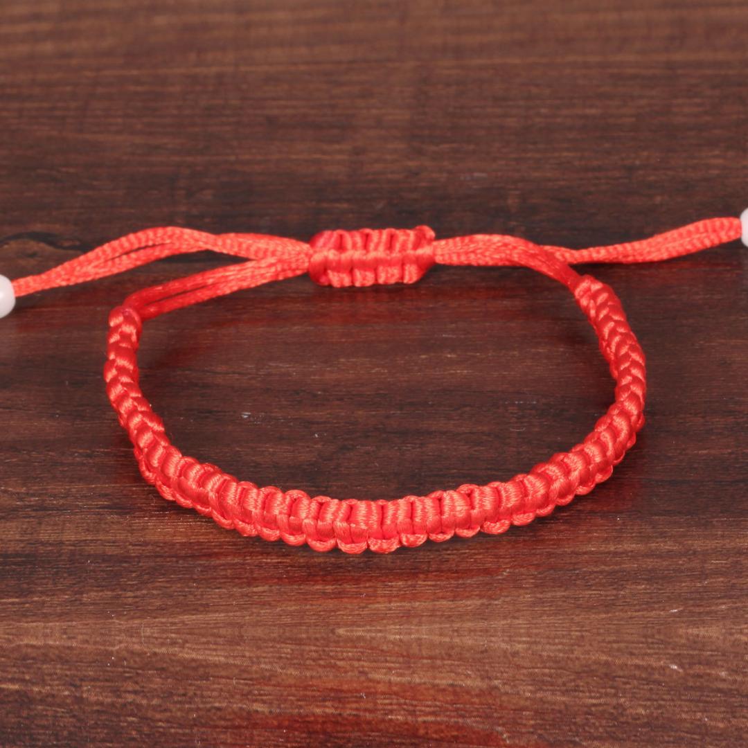 1PCS Red Tibetan Buddhist Good Lucky Charm Tibetan Bracelets & Bangles Jewelry For Women Men Handmade Knots Rope Bracelet JOB004
