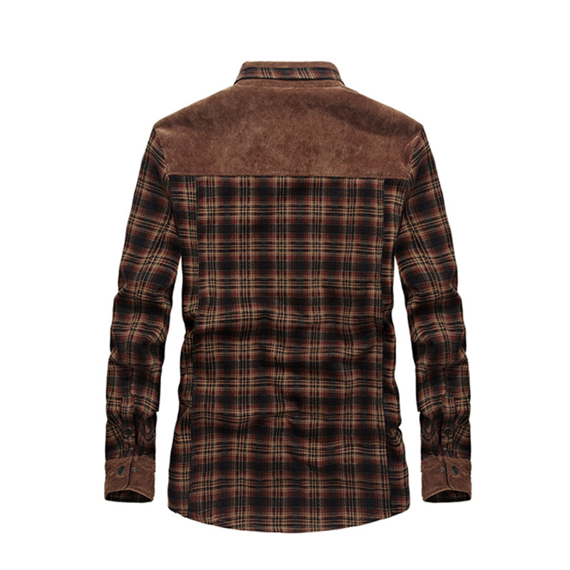 Men's Casual Shirts 2022 Men Cotton Liner Outerwear Plaid Thick Wool Autumn Winter Shirt