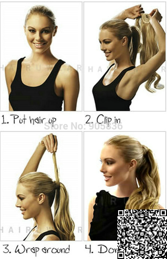 10A Virgin hair Honey blonde braided ponytail Clip in drawstring side part wavy blonde weave pony tail hairpiece ribbonn wraps around 140g