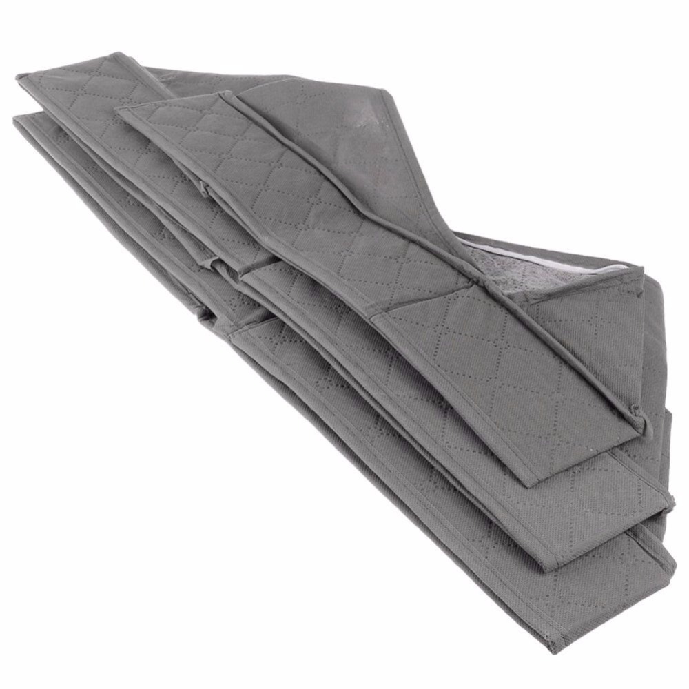 new 3 PCS/set Bamboo charcoal Non-woven Fabric Foldable Storage box underwear Organizer Bra Necktie Panties Socks Case Drawer