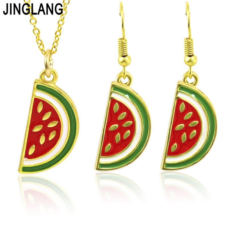 JINGLANG Fruit Jewelry Set Necklace Earring Jewelry Sets For Girls watermelon Earrings and Pendant Necklace Jewelry Sets
JINGLANG Fruit Jewelry Set Necklace Earring Jewelry Sets For Girls watermelon Earrings and Pendant Necklace Jewelry Sets