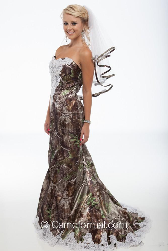 Elegant Mermaid Camo Dresses Sweetheart Appliques Satin Backless Country Wedding Dress Camouflage Cowgirls Bridal Gowns 6660312