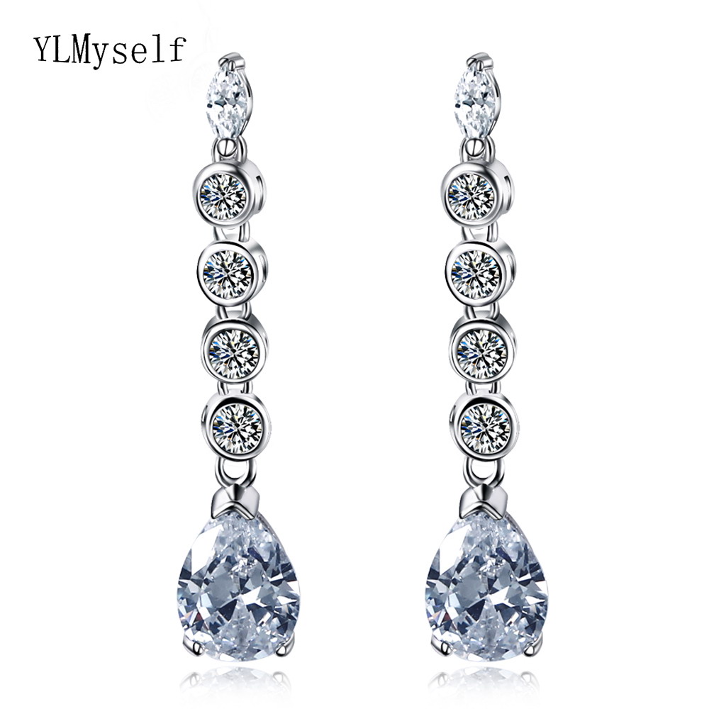 New Sterling silver beautiful earrings elegant big crystal statement jewelry women jewellery long 925 drop earring
New Sterling silver beautiful earrings elegant big crystal statement jewelry women jewellery long 925 drop earring