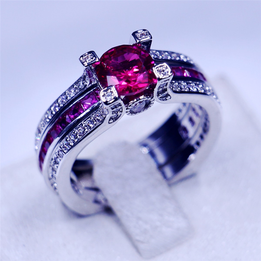 Victoria Wieck Jewelry wedding band rings for women men 3ct Red 5A Zircon Cz 925 Sterling silver Birthstone Female Ring set
Victoria Wieck Jewelry wedding band rings for women men 3ct Red 5A Zircon Cz 925 Sterling silver Birthstone Female Ring set