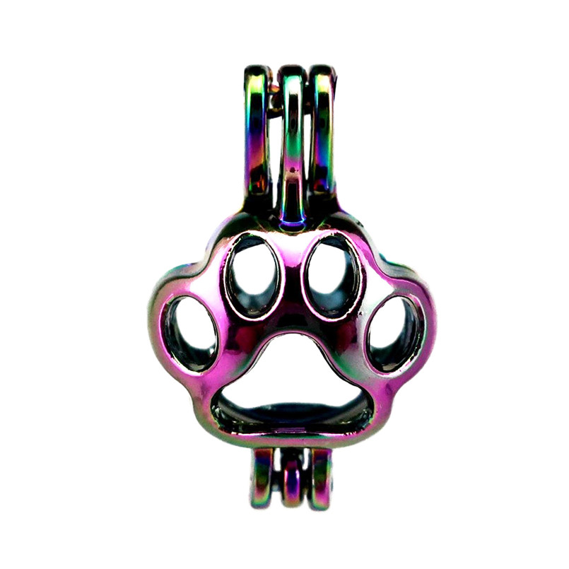 10pcs/lot Rainbow Color Kitten Cat Footprint Beads Cage Locket Pendant Diffuser Aromatherapy Perfume Essential Oils Diffuser Floating Pom, Silver
10pcs/lot Rainbow Color Kitten Cat Footprint Beads Cage Locket Pendant Diffuser Aromatherapy Perfume Essential Oils Diffuser Floating Pom, Silver