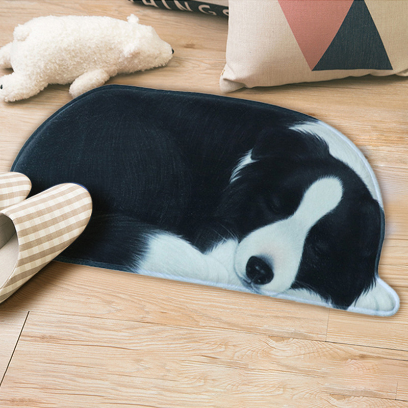 New Anti-Slip Carpets Cartoon Dog Print Shape Mats Living Room Bathroom Floor Kitchen Rugs Mat 40X60 50X80 cm