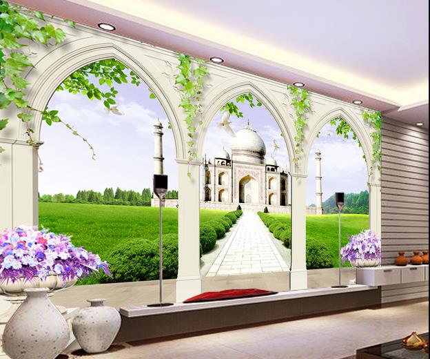 photo wallpaper for walls Dreamy 3d Taj Mahal blue sky white clouds TV background wall
photo wallpaper for walls Dreamy 3d Taj Mahal blue sky white clouds TV background wall