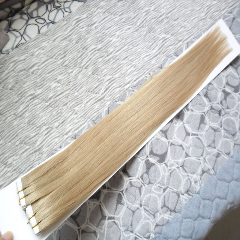 100g Remy Tape Hair Extensions 40pcs/lot 10-26inch Tape Human Hair Extension Straight Brazilian PU Skin Weft Hair