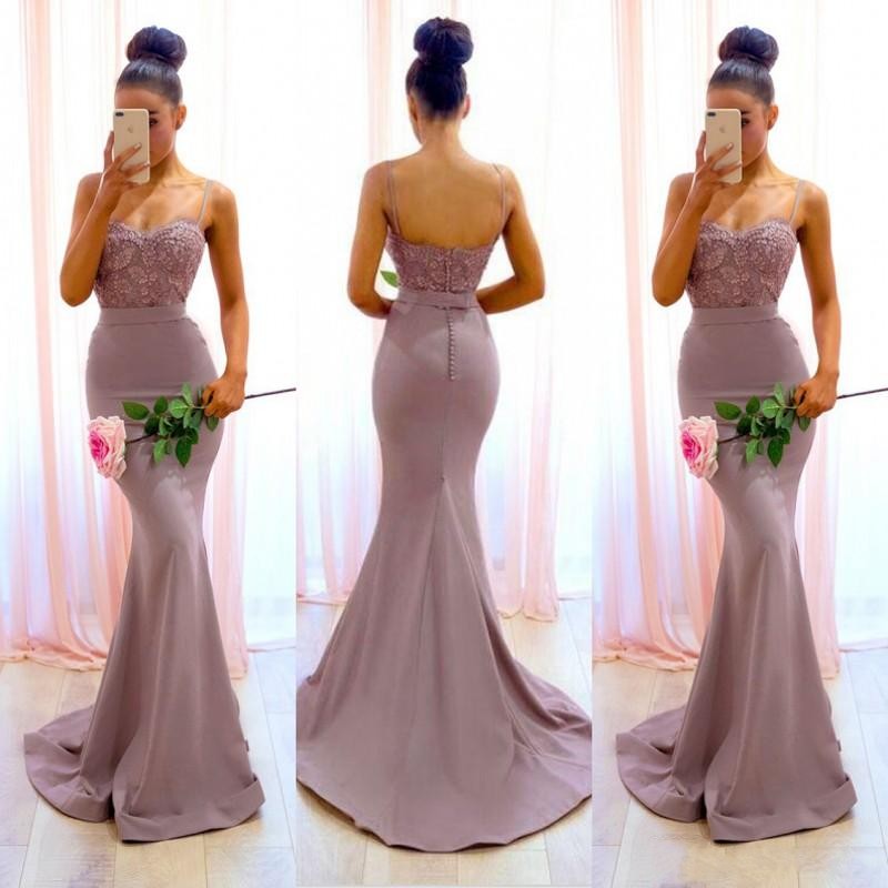Charming 2019 Dusty Pink Bridesmaid Dresses Spaghetti Straps Lace Applique Beaded Floor Length Mermaid Bridesmaids Evening Party Gown
Charming 2019 Dusty Pink Bridesmaid Dresses Spaghetti Straps Lace Applique Beaded Floor Length Mermaid Bridesmaids Evening Party Gown