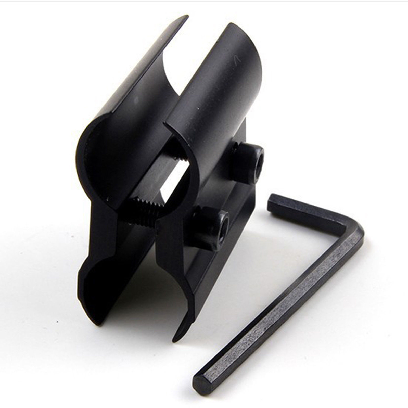 1pcs Shotgun Rifle Pistol Barrel Flashlight Scope Laser Tube Clamp Mount Black