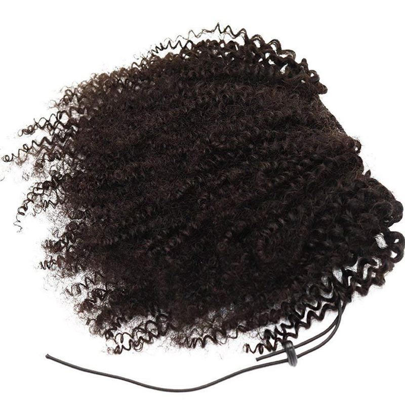 Kinky Curly Hair 1PC 100g Pieces 14-24inch High Fashion Ponytail Remy Human Hair Clip Extensions