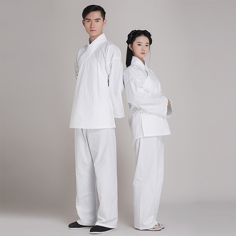 Back to han tang dynasties chinese Ancient daily life pajamas clothing Jacket + Pants original brand cotton Unisex hanfu meditation suits