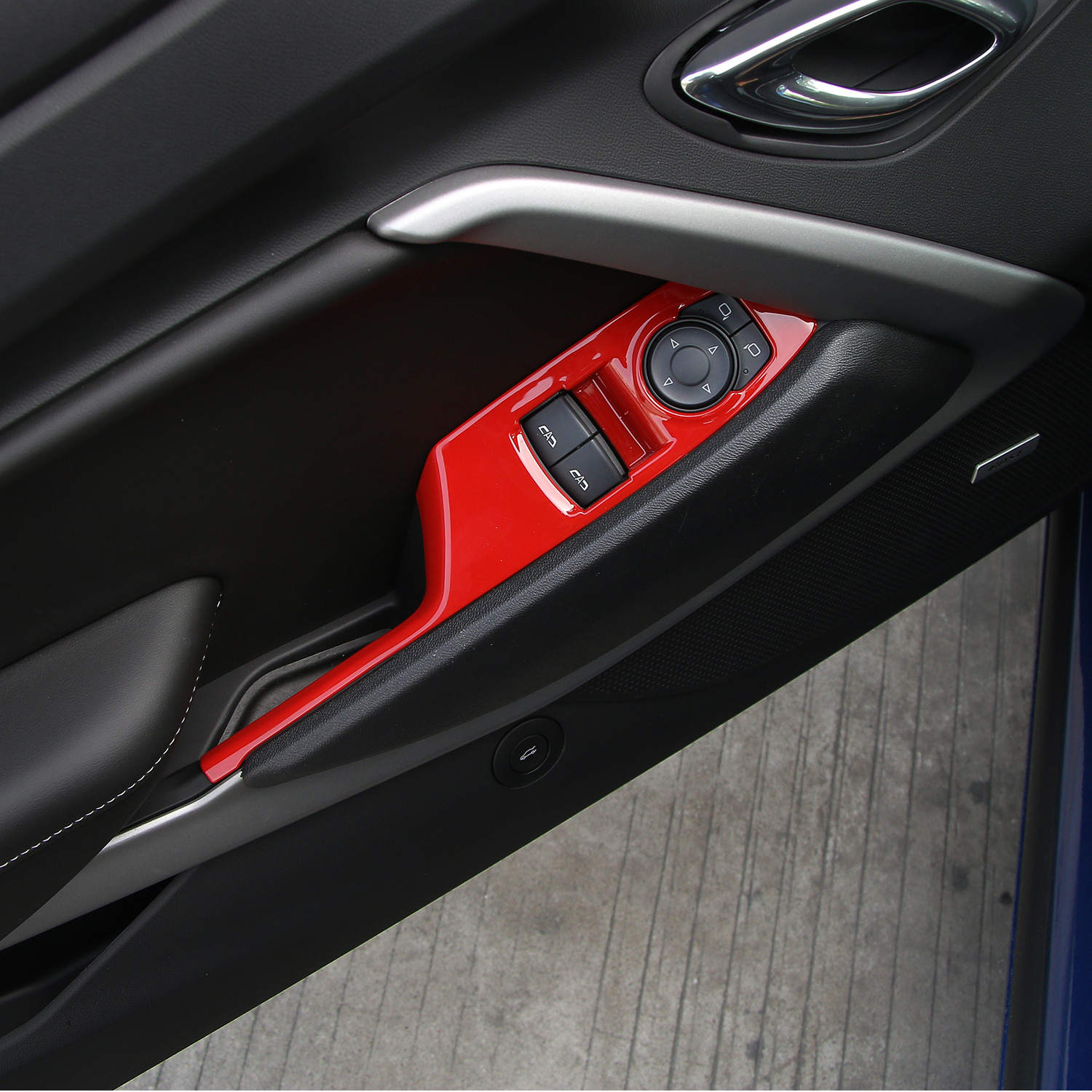 Car Door Window Lift Button Armrest Switch Panel Cover Trim ABS Decoration Strip For Chevrolet Camaro Auto Interior Accessories