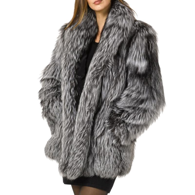 S-4Xl Mink Coats Women Winter New Fashion Pink FAUX Fur Coat Elegant Thick Warm Outerwear Fake Fur Jacket Chaquetas