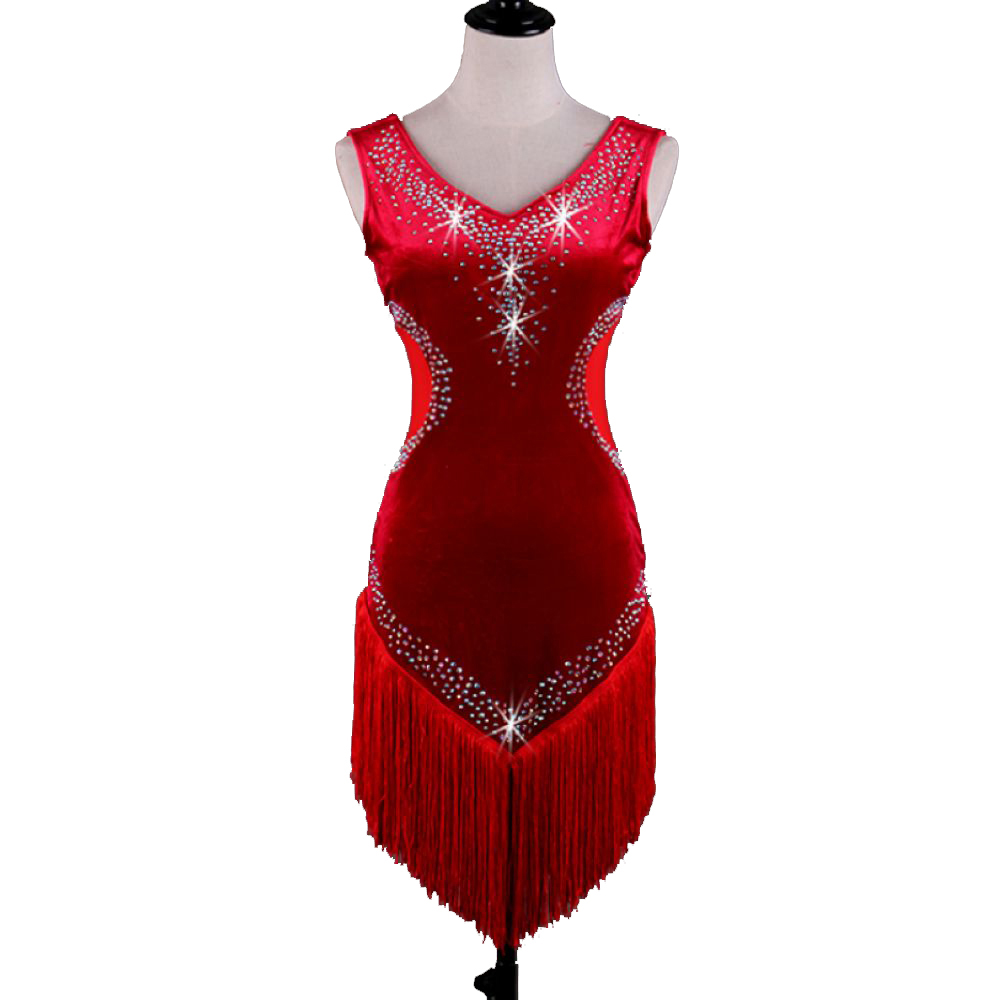 Velvet Latin Dance Dress Costumes Women Salsa Tango D368 Red with Bra Cup Underwear Tassels Rhinestones
Velvet Latin Dance Dress Costumes Women Salsa Tango D368 Red with Bra Cup Underwear Tassels Rhinestones