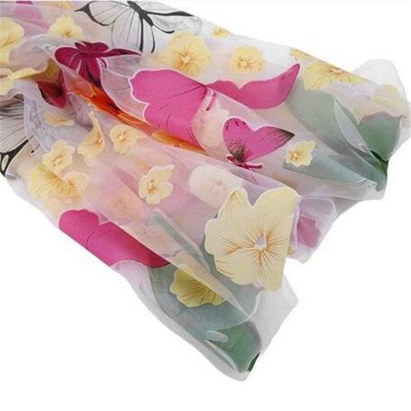 Wholesales !! Romantic Butterfly Transparent Curtains Tulle 1x2m for Casement And Door Sheer Curtains
