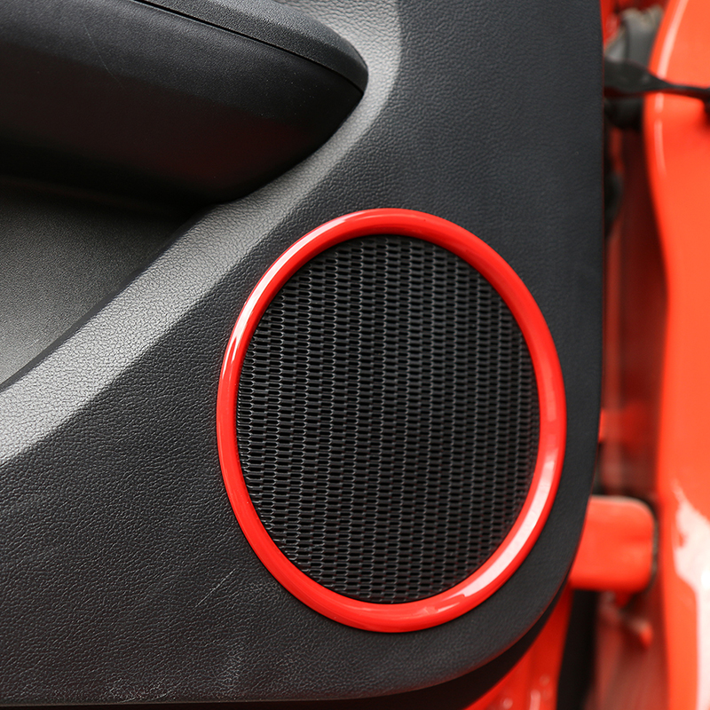 Car Door Speaker Trim Ring Decoration Bezel for Ford Mustang Interior Accessories