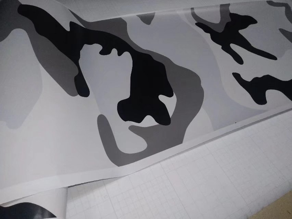 Arctic White Camouflage / Camo Vinyl For Car Wrap Stickers Covering Film with air release / Bubble Free Size 5x(32ft/67ft/98ft )