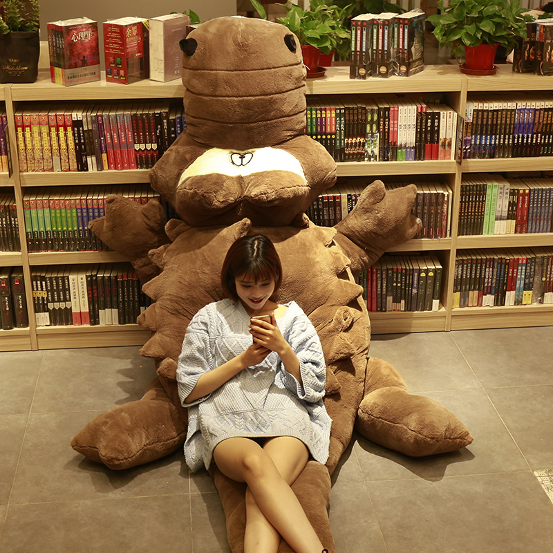Dorimytrader Biggest Soft Lying Animal Crocodile Plush Toy Anime Alligator Toy Animals Pillow Lover Gift Accompany Gifts 300cm DY50195