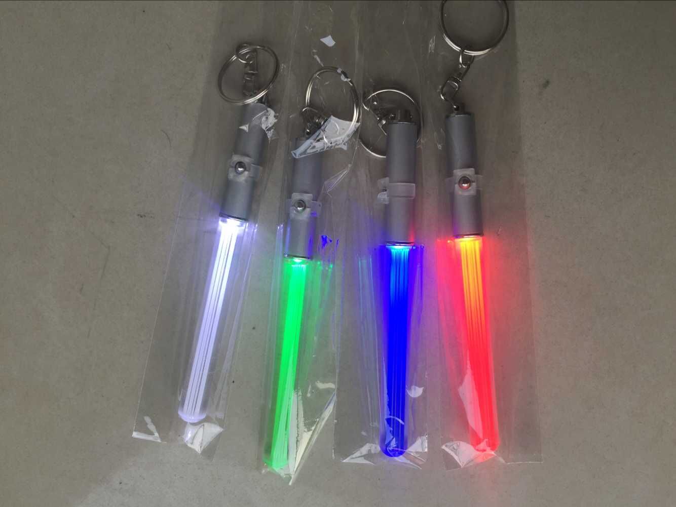 50pcs Durable Glow Pen Flash Torch Magic Wand Stick Lightsaber Keychain LED Light